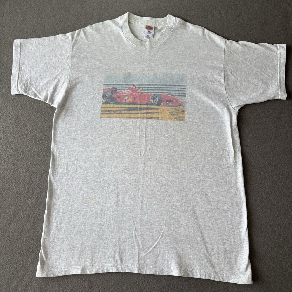 Vintage Michael Schumacher Ferrari F1 T Shirt XL Fruit Loom Made Canada Racing